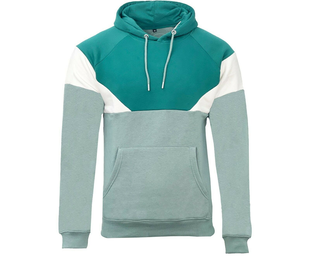 New Mens Pullover Block Tracksuit Hoodie Jogging Bottoms Raglan Sweater Jogger