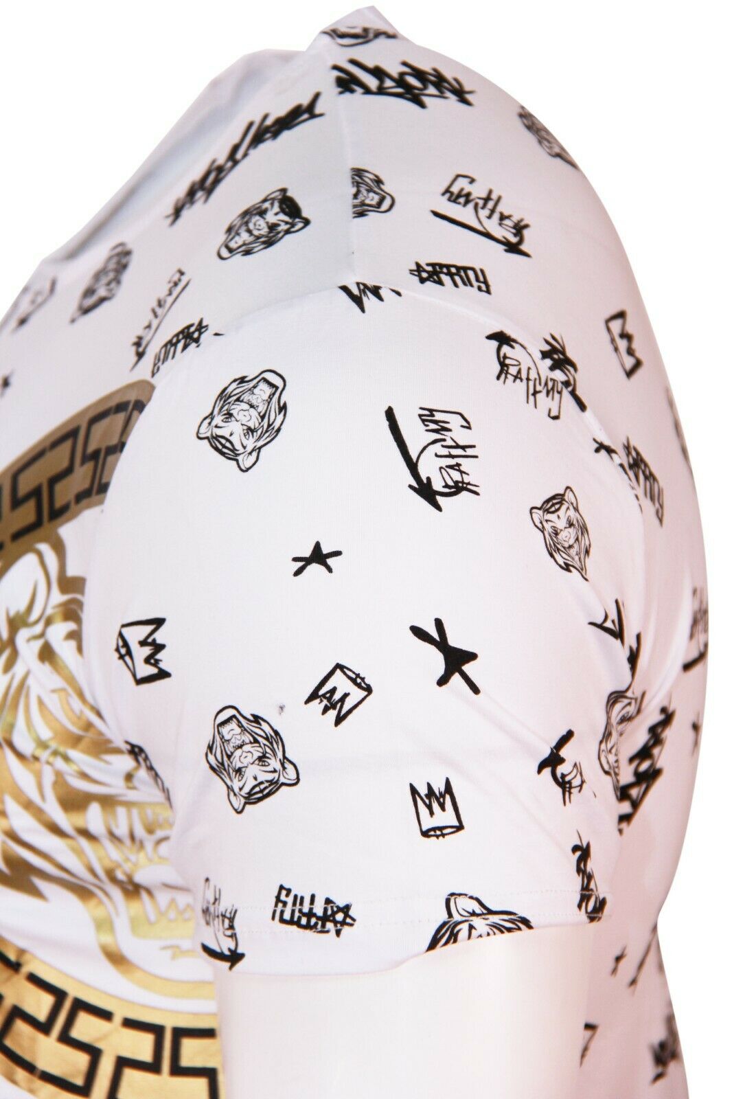 Mens Cotton T Shirt + Polyester Shorts Set TIGER PATTERN PRINT Tracksuit Summer