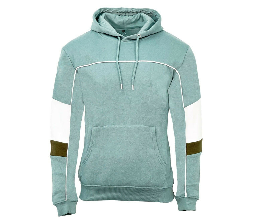 New Mens Pullover Premium Tracksuit Hoodie Jogging Bottoms Piping Sweater Jogger