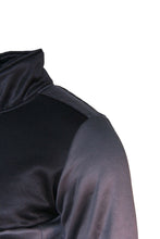 Mens Designer Polyester Brushed Tracksuit Collared Sweat Joggers Contrast Panel