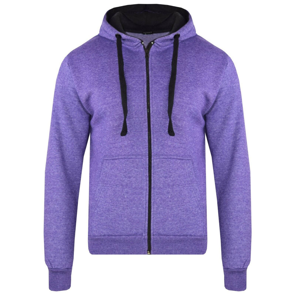 Ladies Womens Plain Zip Up Coloured Fleece Sweatshirt Hoodie Jacket Hooded Top
