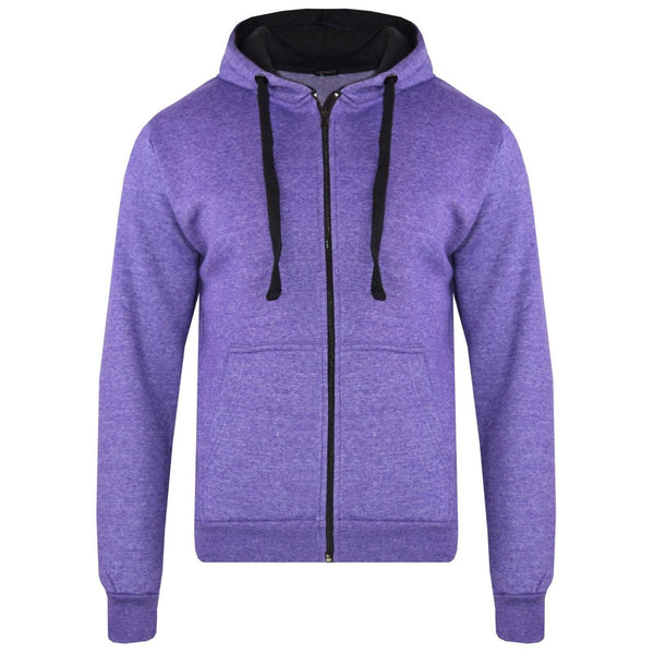 Ladies Womens Plain Zip Up Coloured Fleece Sweatshirt Hoodie Jacket Hooded Top