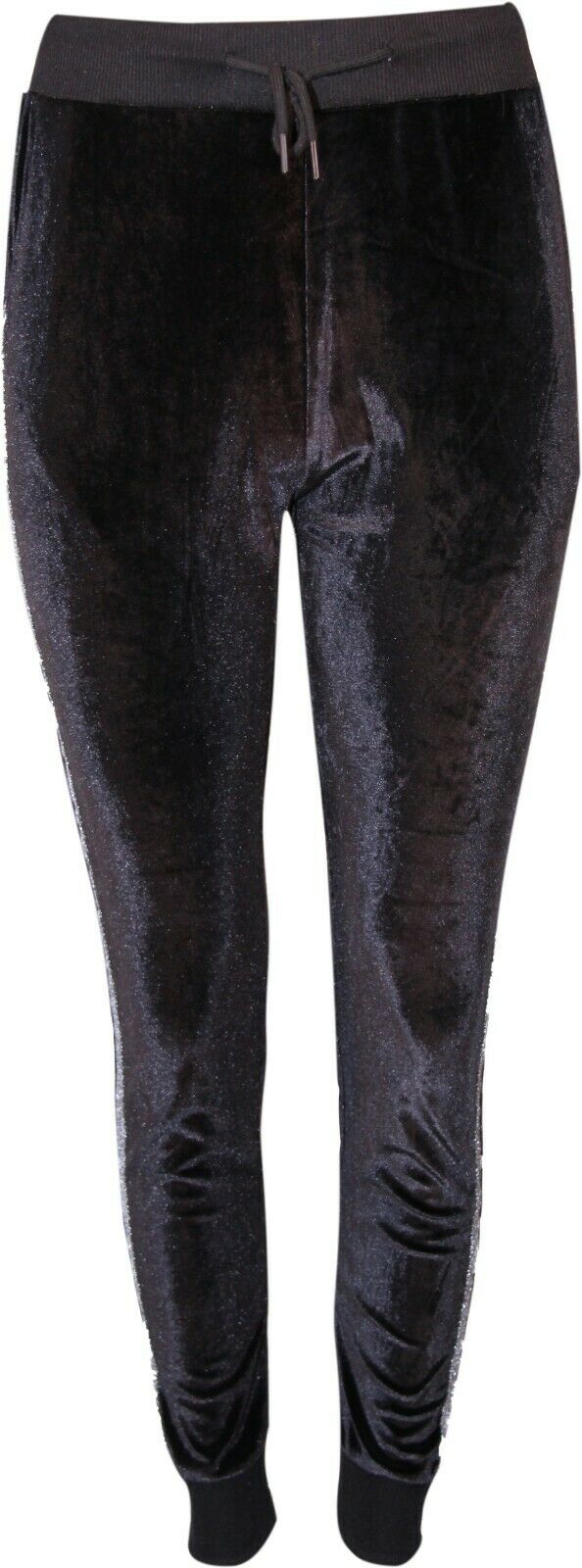 Pack of 7 Womens Ladies Velour Velvet Hooded Top Trousers Stripe Panel 2PCS Tracksuit Set