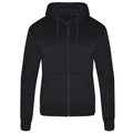 Ladies Womens Plain Zip Up Coloured Fleece Sweatshirt Hoodie Jacket Hooded Top