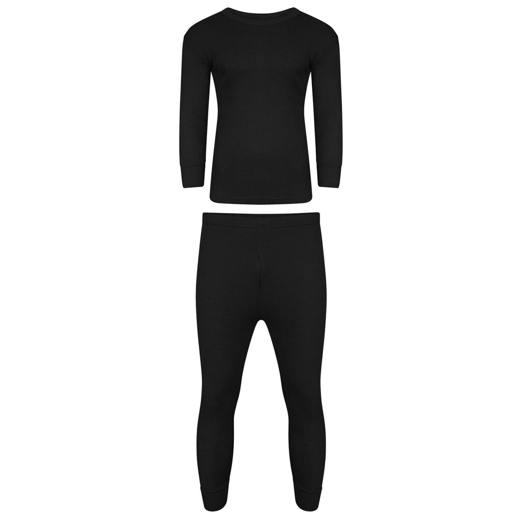 Pack of 12 BOYS GIRLS THERMAL ULTRA COMFORT WARM LONG JOHN BOTTOMS AND LONG SLEEVE TOPS SET