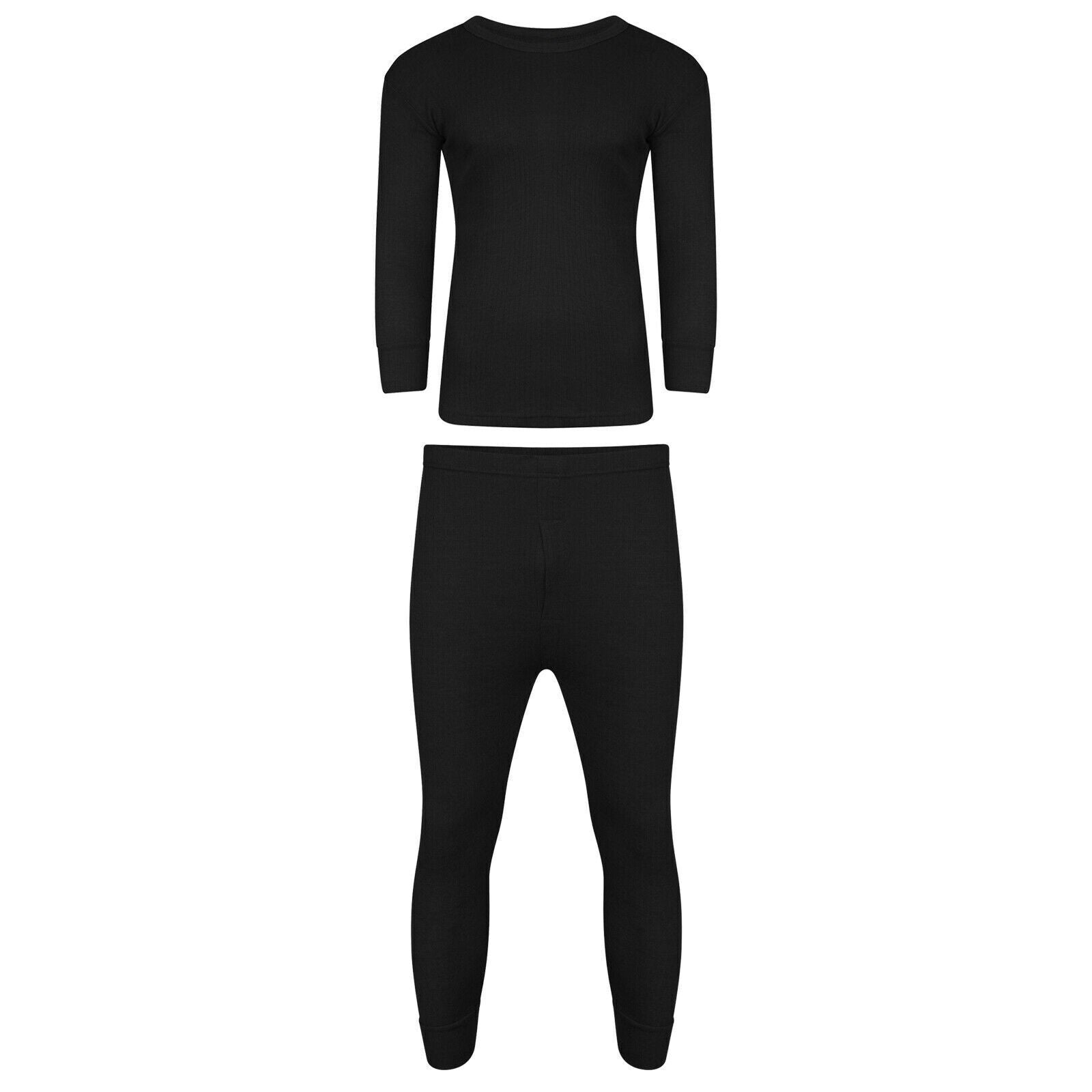 Pack of 12 BOYS GIRLS THERMAL ULTRA COMFORT WARM LONG JOHN BOTTOMS AND LONG SLEEVE TOPS SET