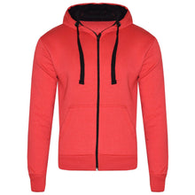 Ladies Womens Plain Zip Up Coloured Fleece Sweatshirt Hoodie Jacket Hooded Top