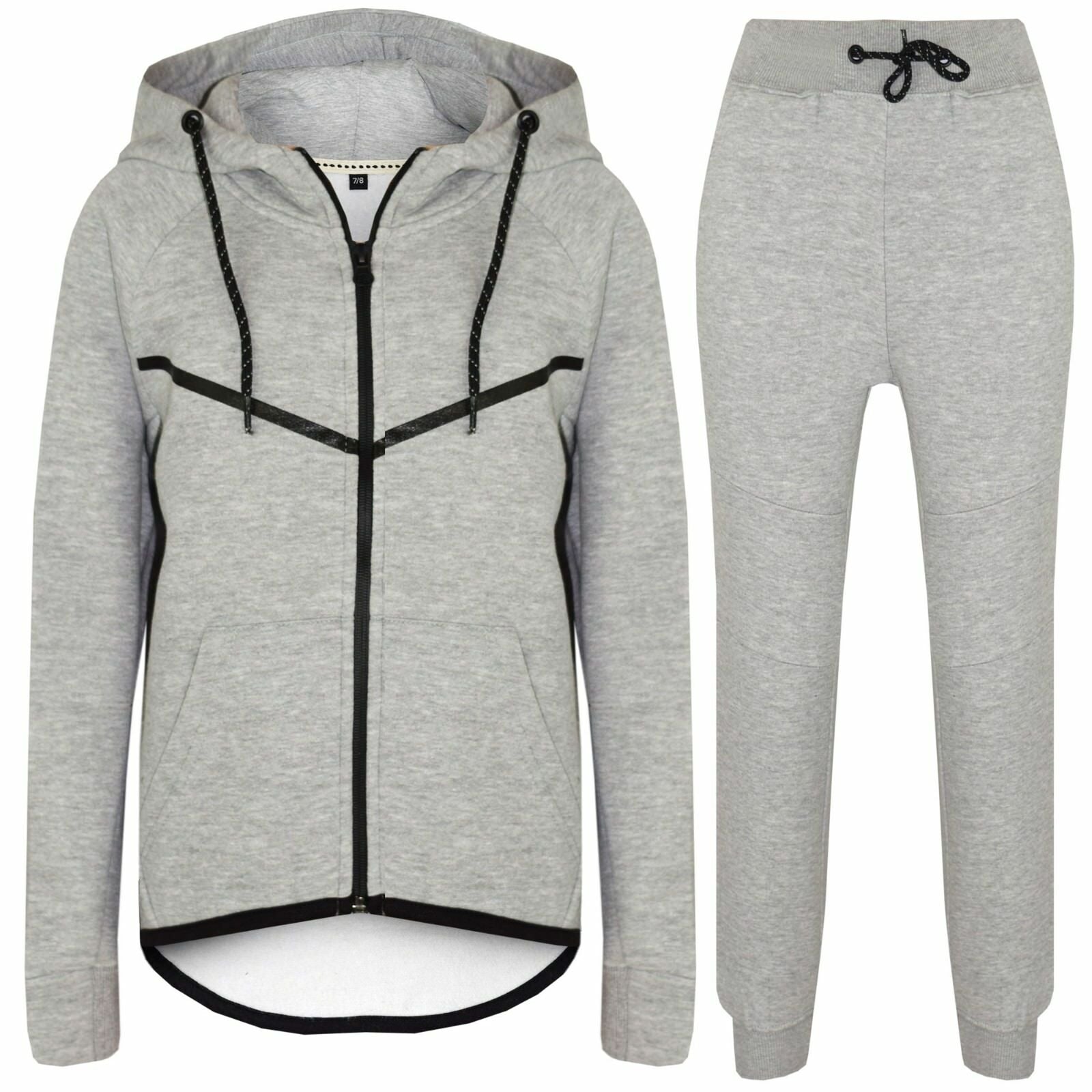 6 Pcs Boys Skinny Slim Fit Kids Fashion Tracksuit Junior Fleece Jogging Bottom Hoodie