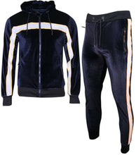 Pack of 7 NEW Mens Silky Zip Hoodie Two Tone Piping Tracksuit Velour Jogging Bottoms