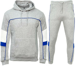 New Mens Pullover Premium Tracksuit Hoodie Jogging Bottoms Piping Sweater Jogger