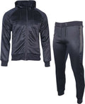 Mens Designer Polyester Brushed Tracksuit Hooded Sweat Joggers Bottoms Panel
