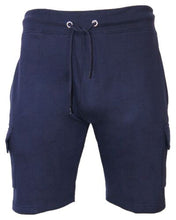Mens Fleece Cargo Shorts Combat Jogging Elasticated Waist Premium Essentials