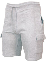 Mens Fleece Cargo Shorts Combat Jogging Elasticated Waist Premium Essentials