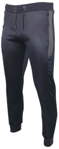 Mens Designer Polyester Brushed Tracksuit Hooded Sweat Joggers Bottoms Panel