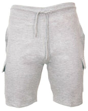 Mens Fleece Cargo Shorts Combat Jogging Elasticated Waist Premium Essentials