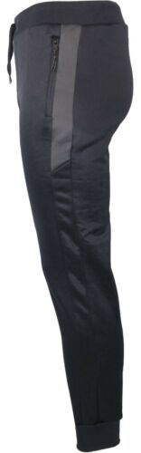 Mens Designer Polyester Brushed Tracksuit Hooded Sweat Joggers Bottoms Panel