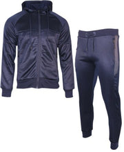 Mens Designer Polyester Brushed Tracksuit Hooded Sweat Joggers Bottoms Panel