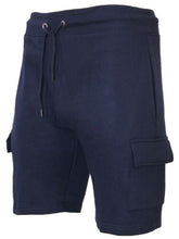 Mens Fleece Cargo Shorts Combat Jogging Elasticated Waist Premium Essentials